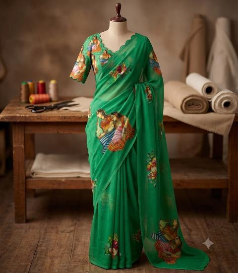 Svara beautiful printed best saree hole wholesale market